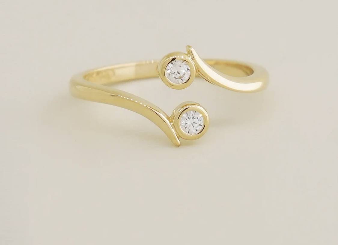14K REAL Solid Gold Diamond Minimalist Toe Ring, Dainty Baby Cute Zehenring Bezel Diamond Sized Midi Knuckle Toe Ring Body Jewelry